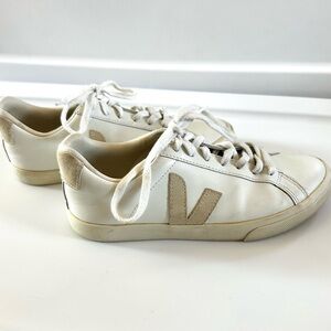Veja Esplar Leather Sneaker Cream and White Women’s Size 7